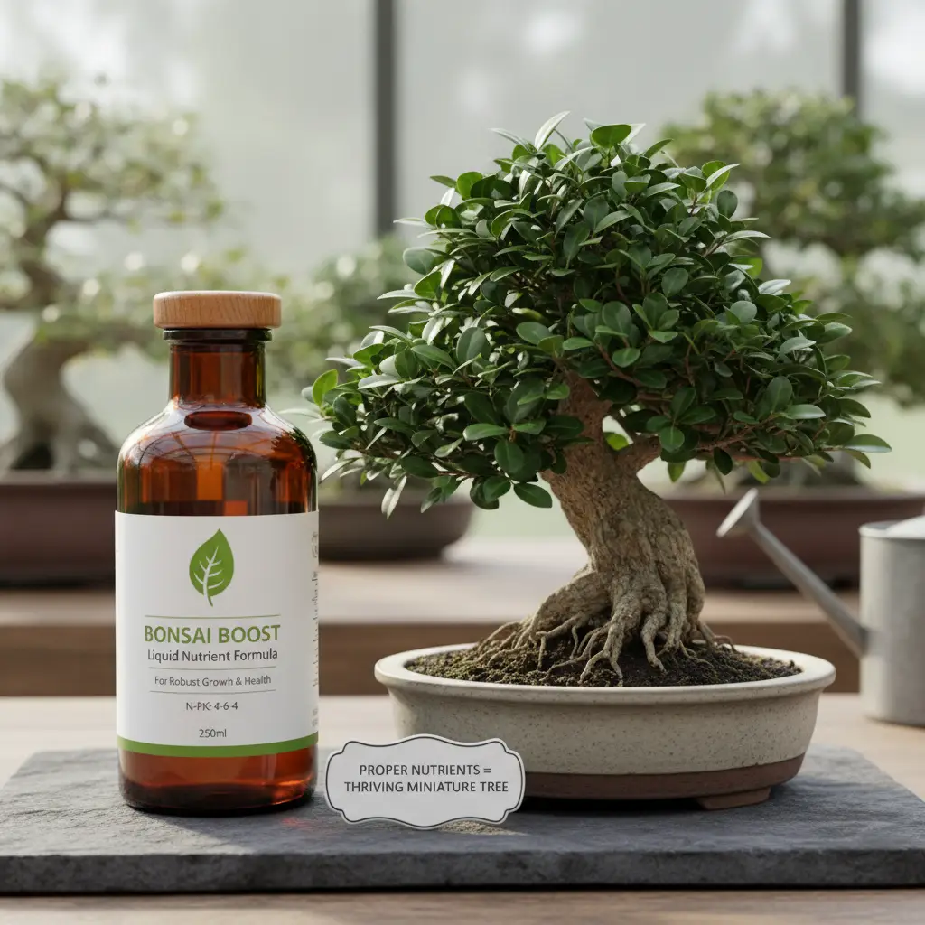 Ficus Bonsai Care Guide - A bottle of liquid b